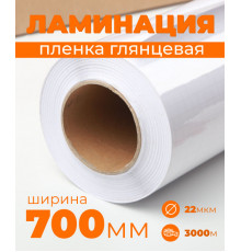 Пленка для ламинирования глянцевая 700 мм, 22 микрона